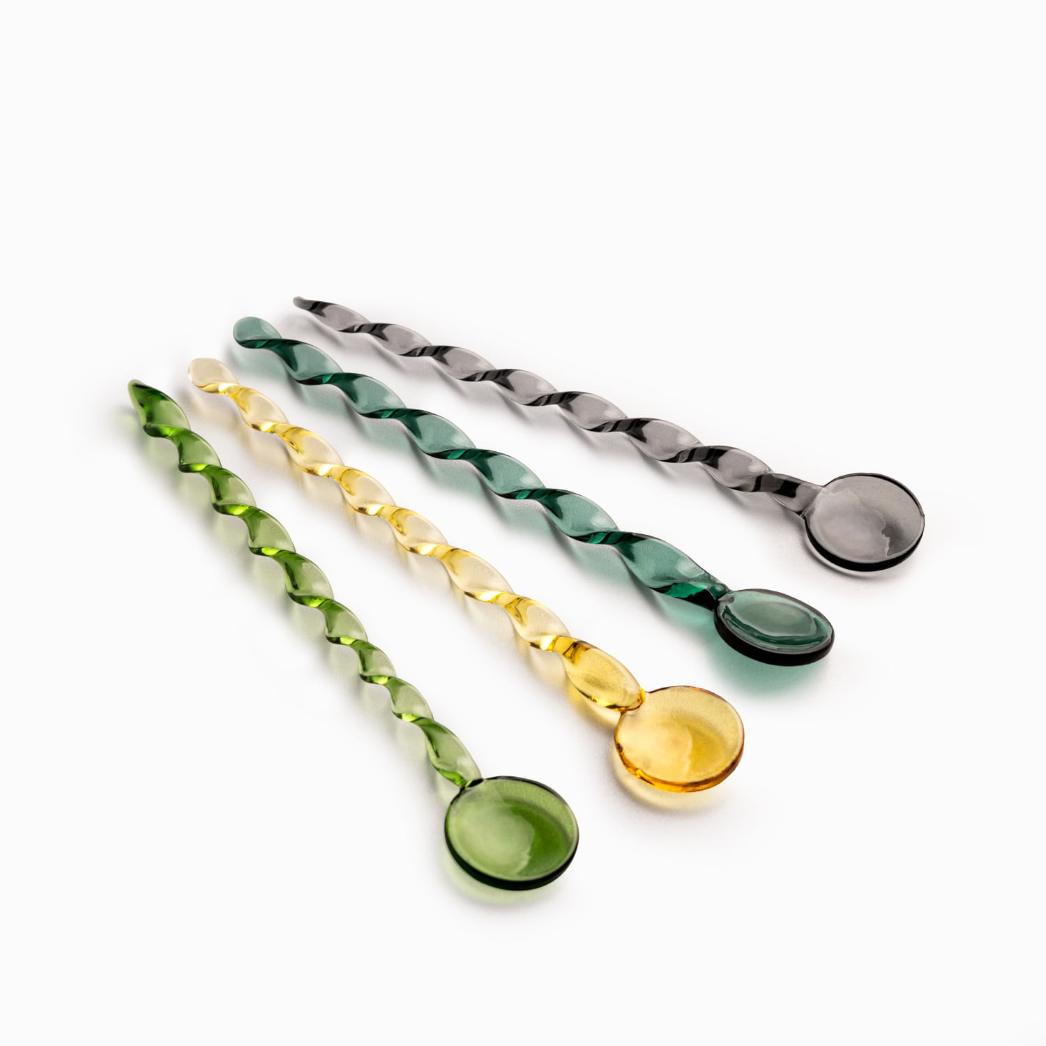 Cucharas en vidrio colores set x4 - Imagen 6