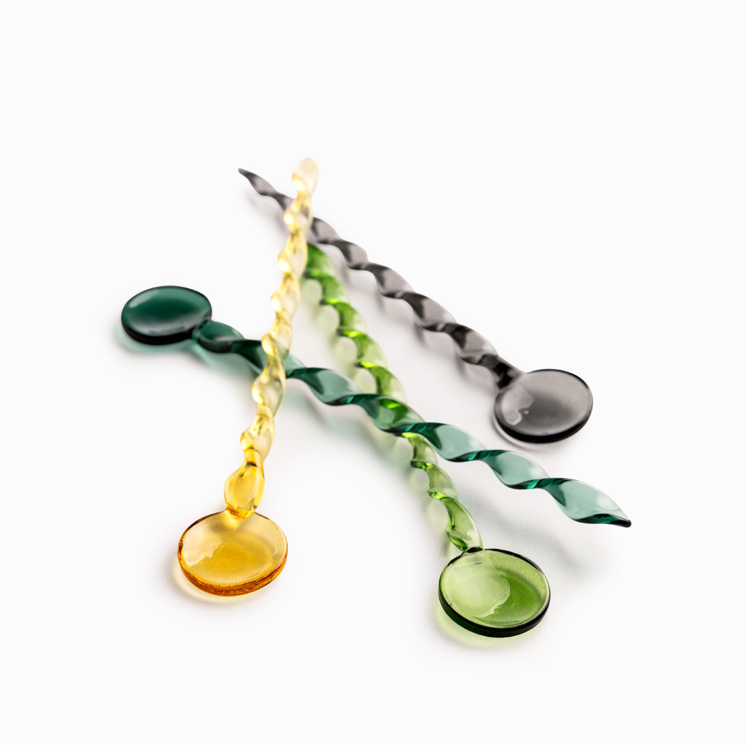 Cucharas en vidrio colores set x4 - Imagen 3