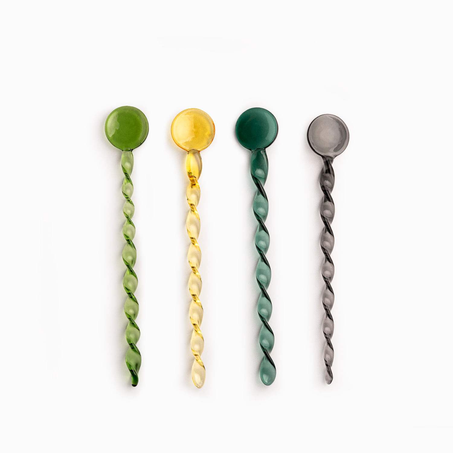 Cucharas en vidrio colores set x4 - Imagen 4