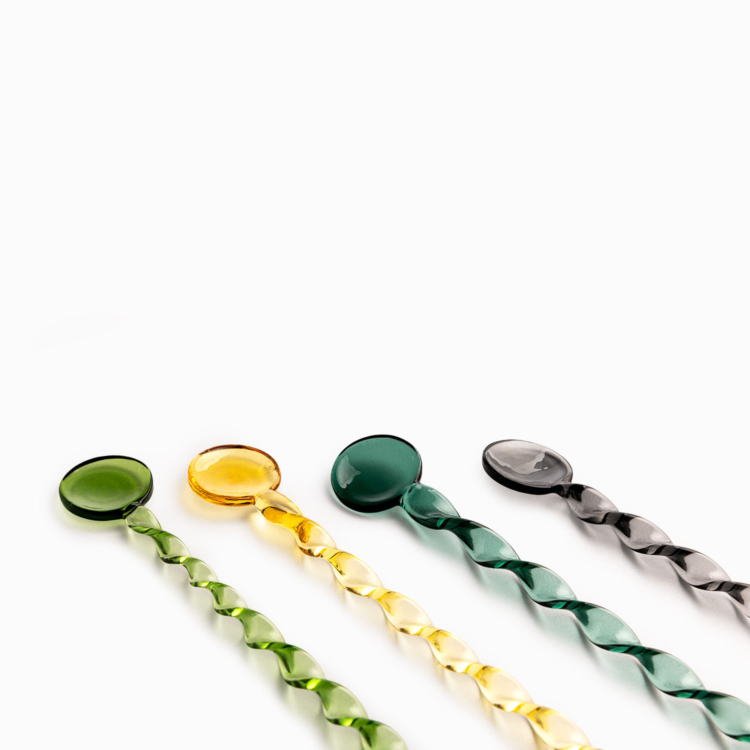 Cucharas en vidrio colores set x4 - Imagen 5