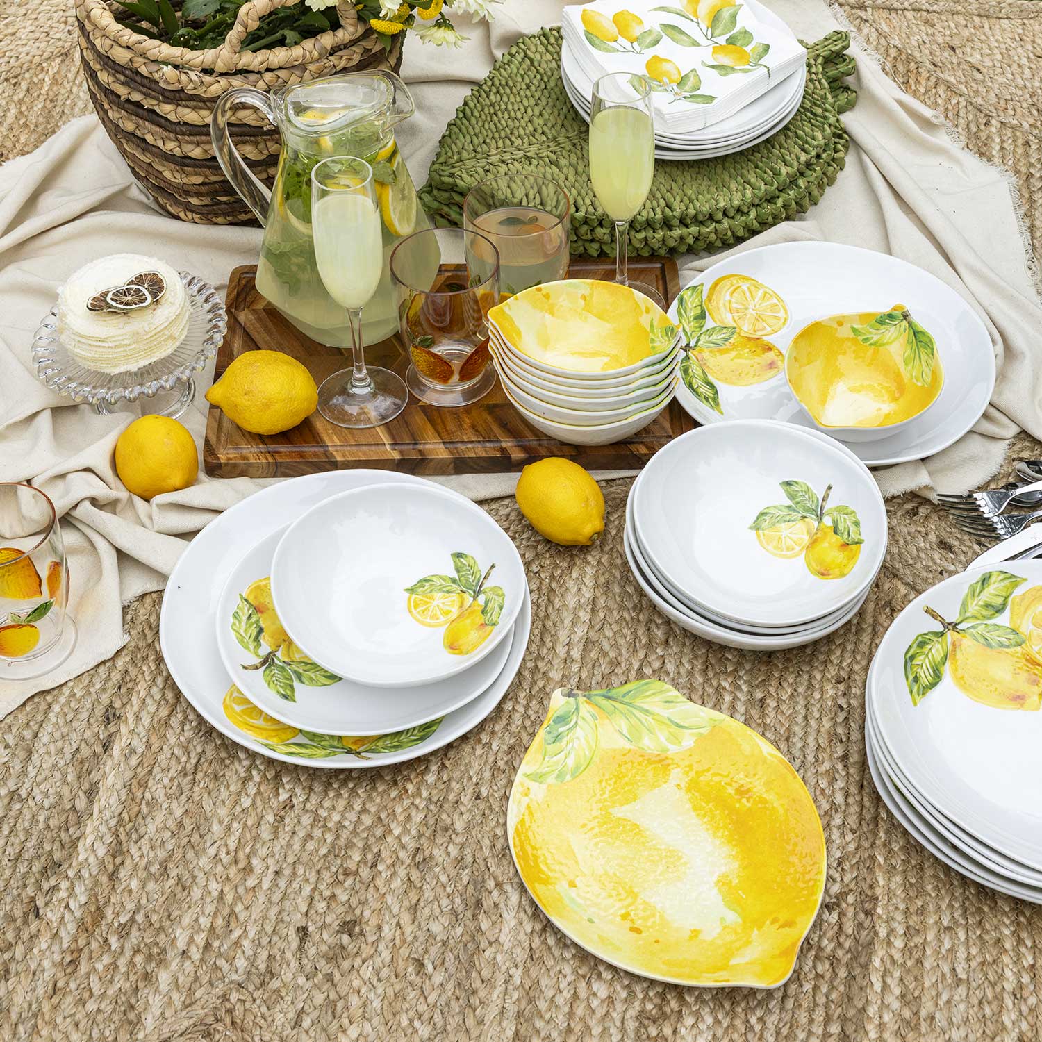 Plato mediano Limones 22cm - Imagen 5