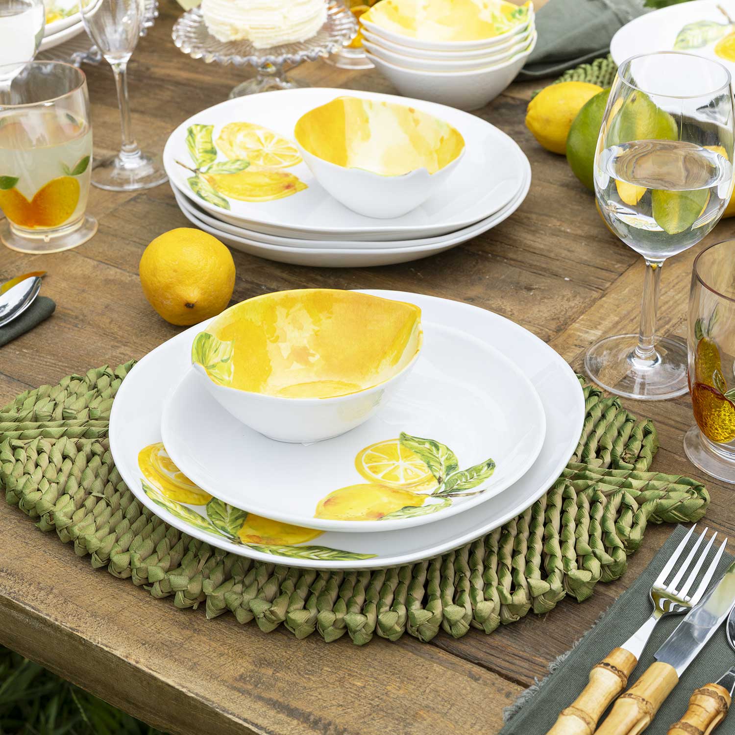 Plato mediano Limones 22cm - Imagen 2