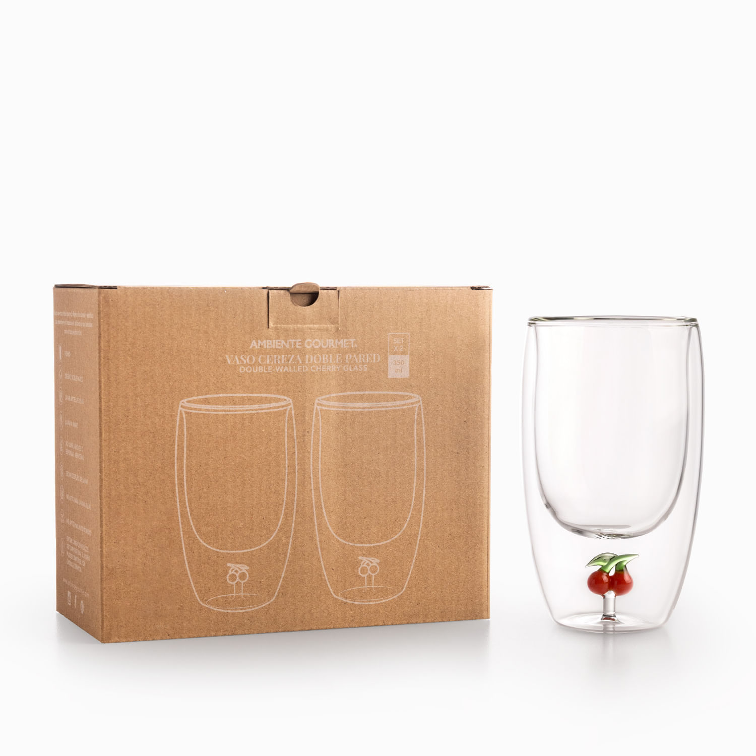 Vaso cereza doble pared 350ml set x2 - Imagen 5