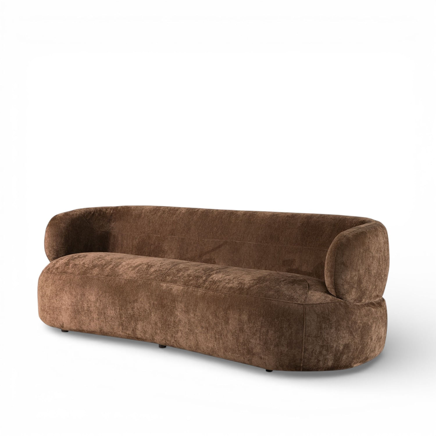 Sofá 3 puestos Emilia chocolate 78x231x91 cm - Imagen 5