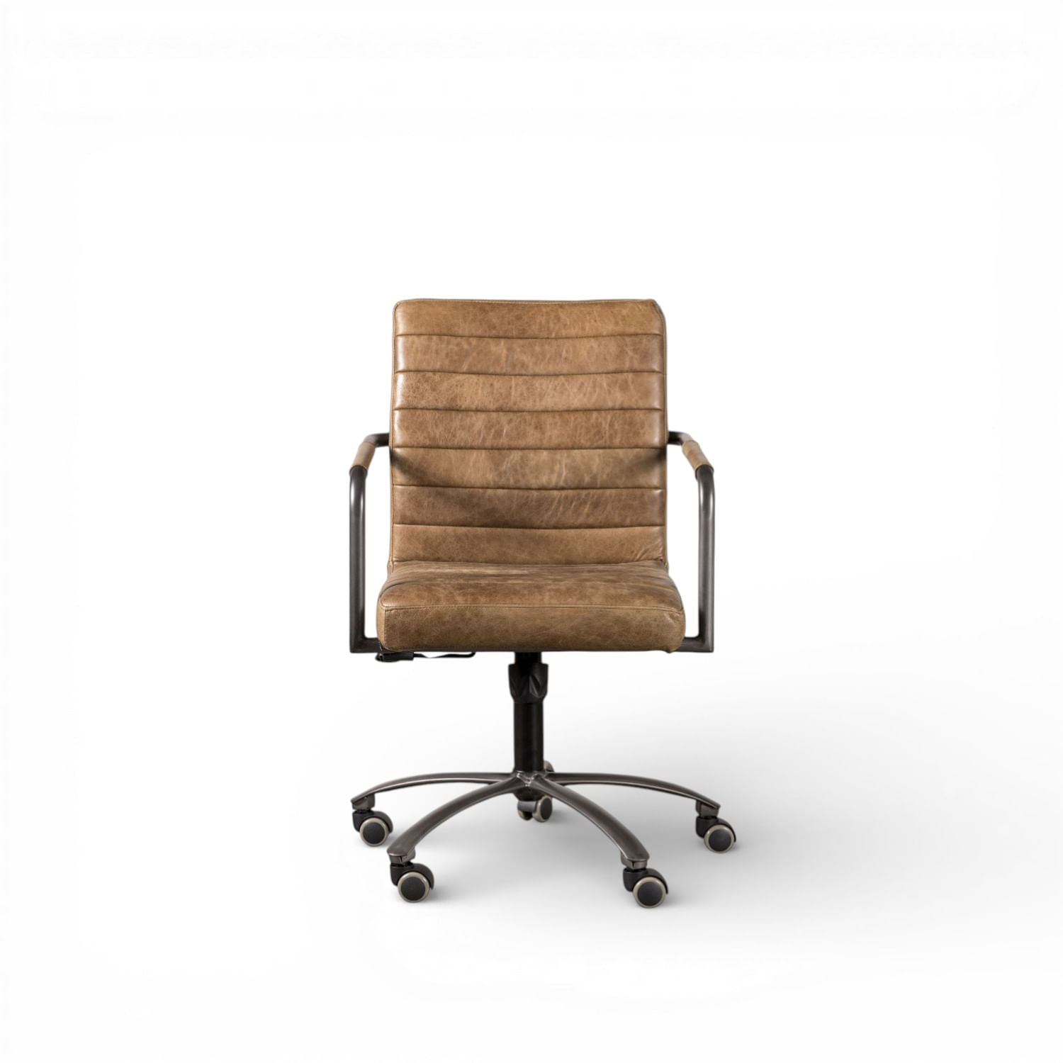 Silla de escritorio espaldar bajo cuero