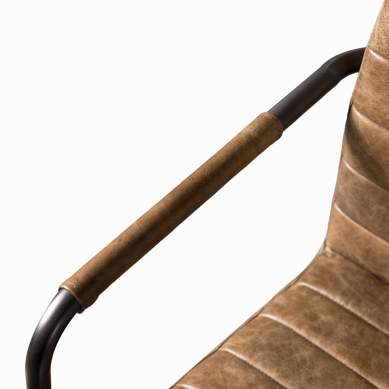 Silla de escritorio espaldar bajo cuero - Imagen 5