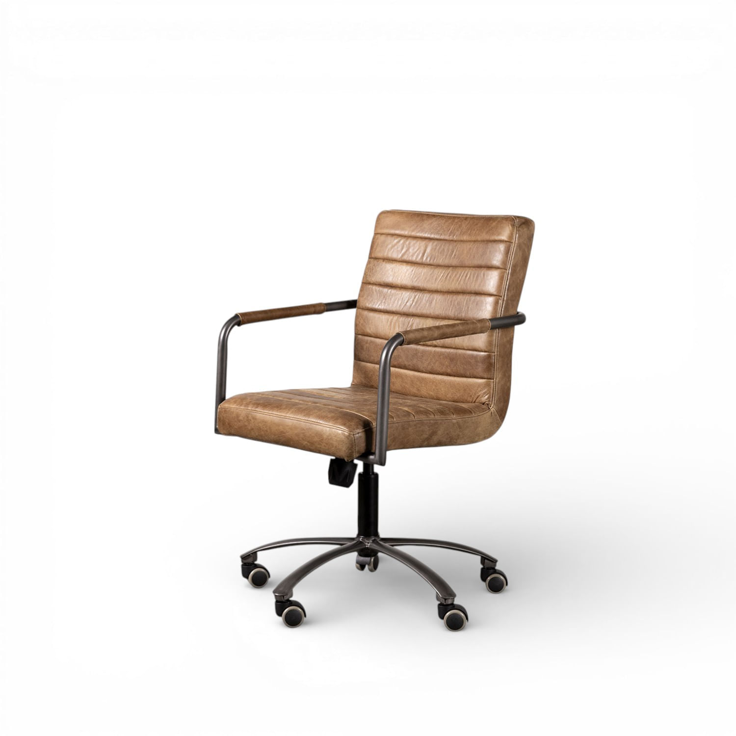 Silla de escritorio espaldar bajo cuero - Imagen 4