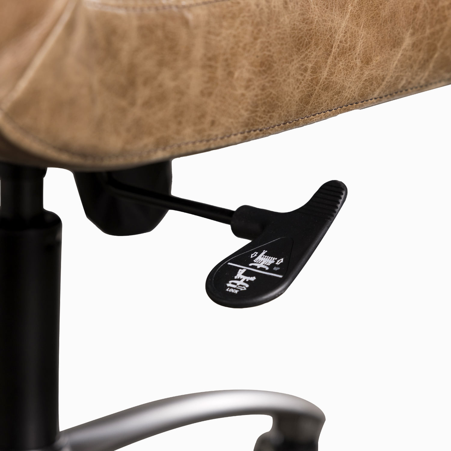 Silla de escritorio espaldar bajo cuero - Imagen 9