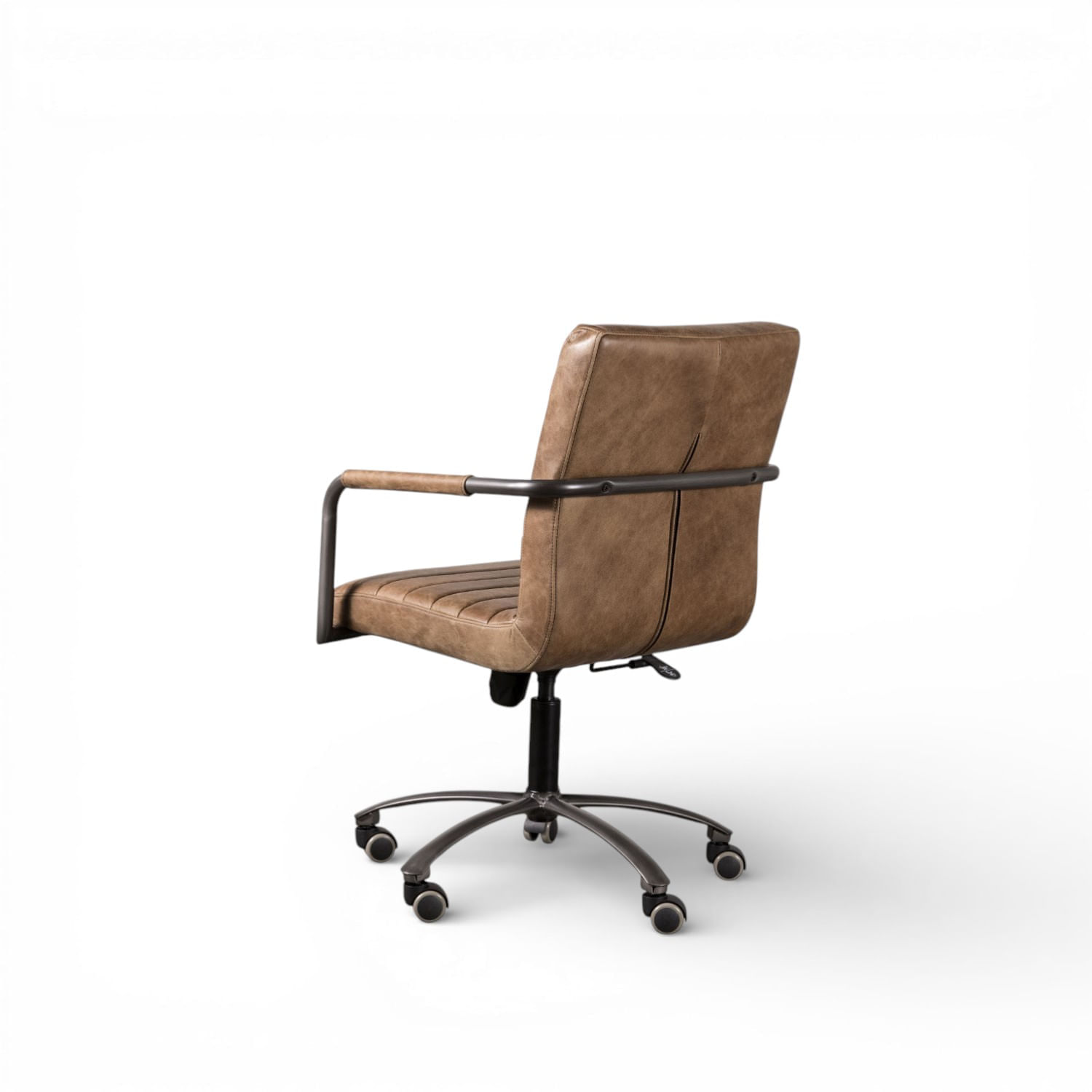 Silla de escritorio espaldar bajo cuero - Imagen 7