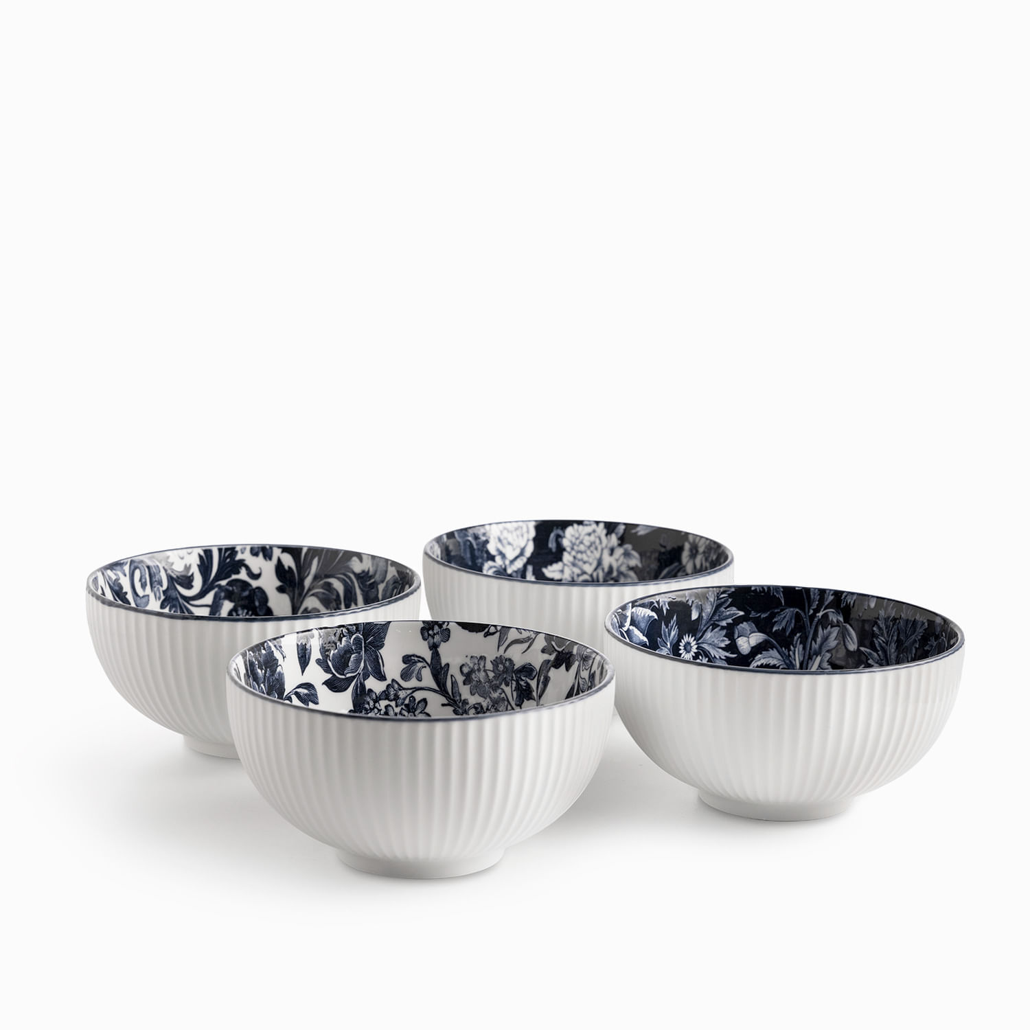 Tazón Jardín Índigo 15cm set x4