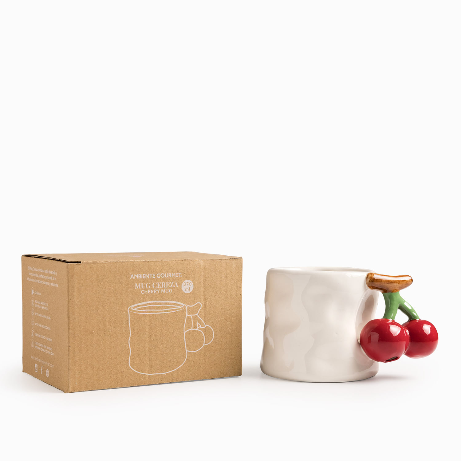 Mug cherry 370ml - Imagen 3