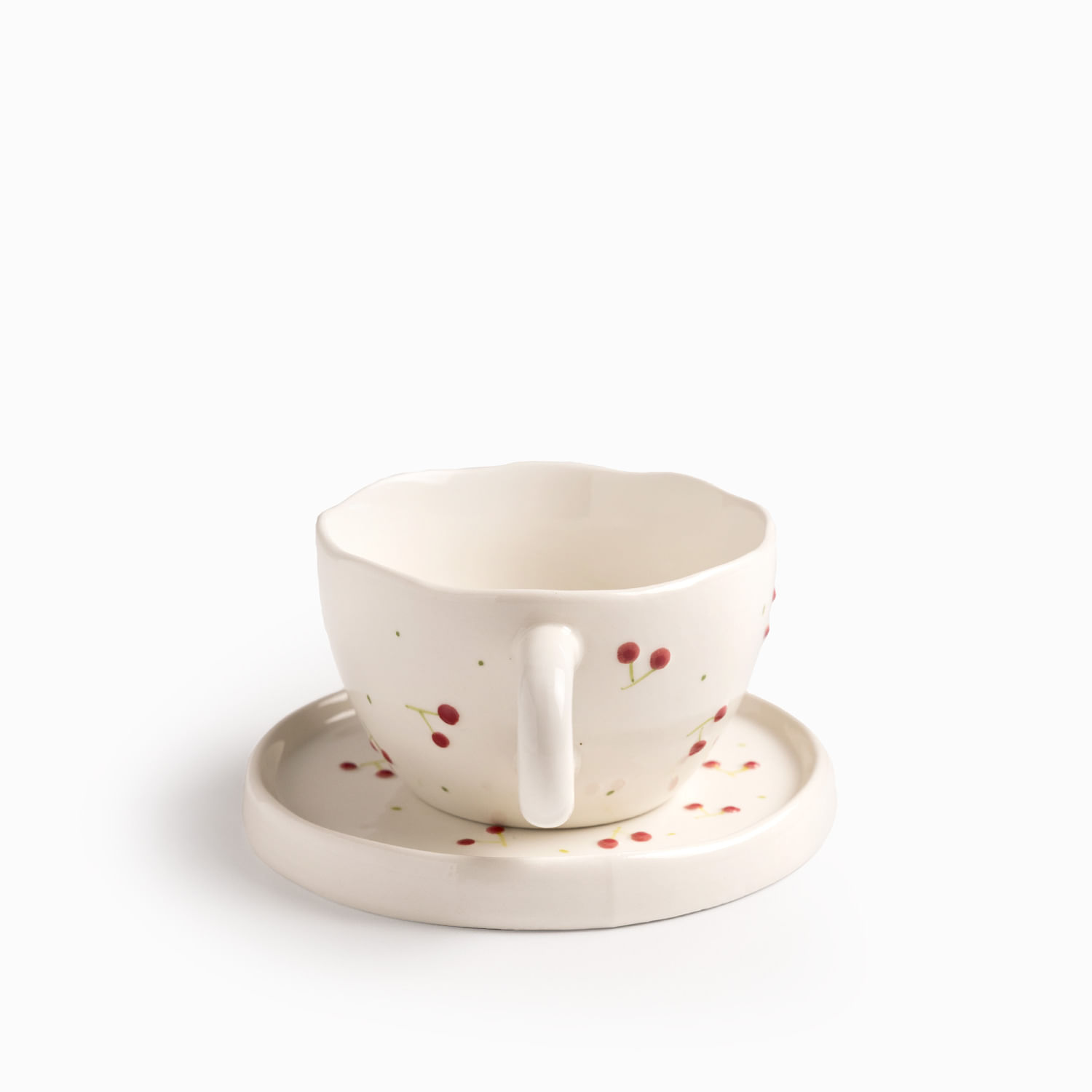 Pocillo y plato cereza 250ml - Imagen 6