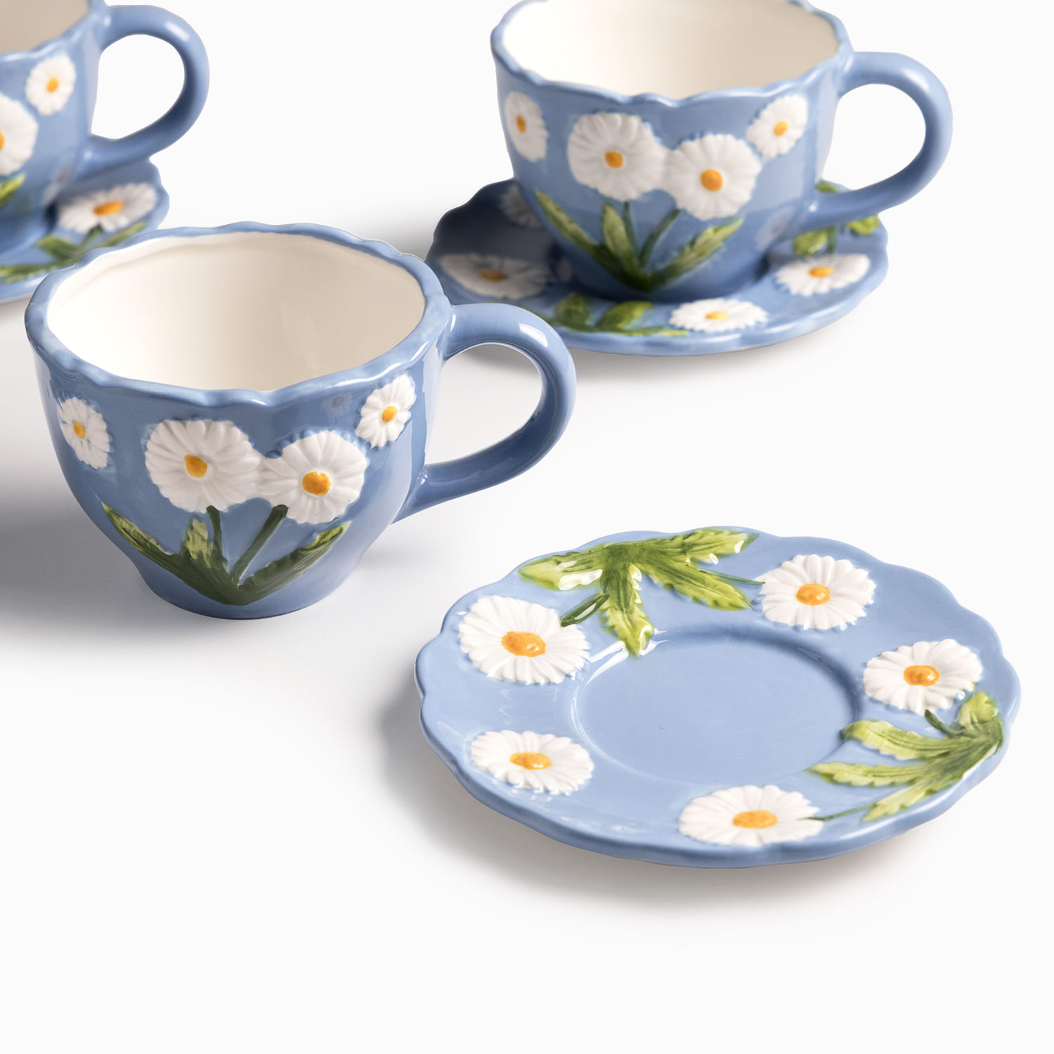 Pocillo y plato Margarita 350ml set x4 - Imagen 6