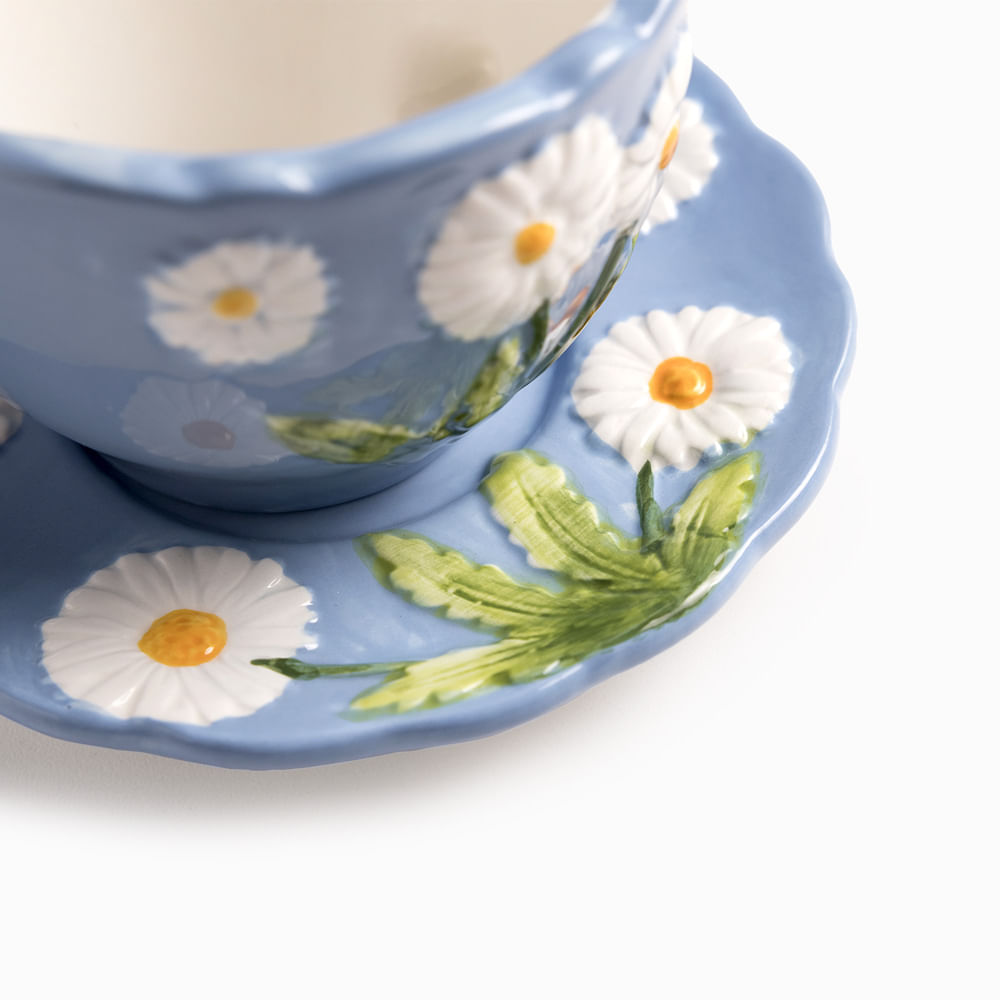 Pocillo y plato Margarita 350ml set x4 - Imagen 7