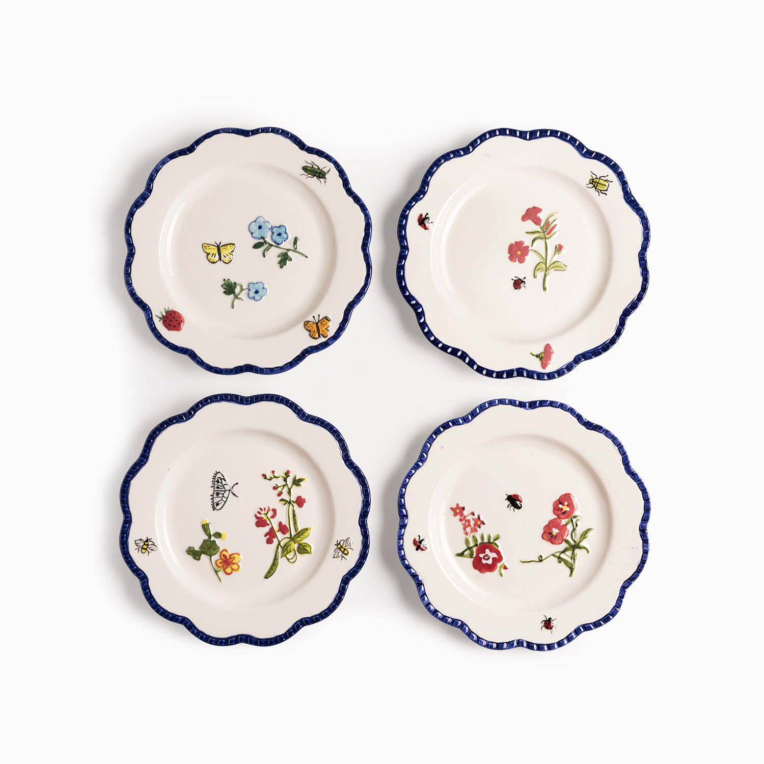 Plato mediano Primavera 20cm set x4