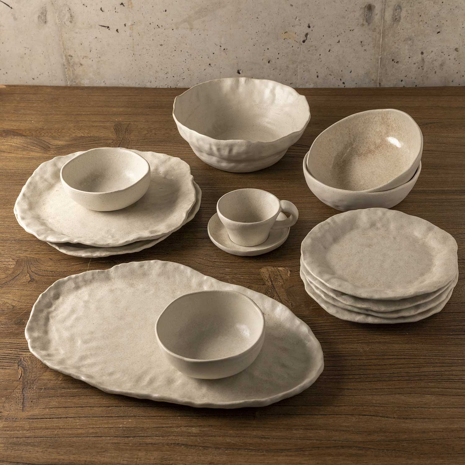 Plato mediano Nahua 21cm set x4 - Imagen 5