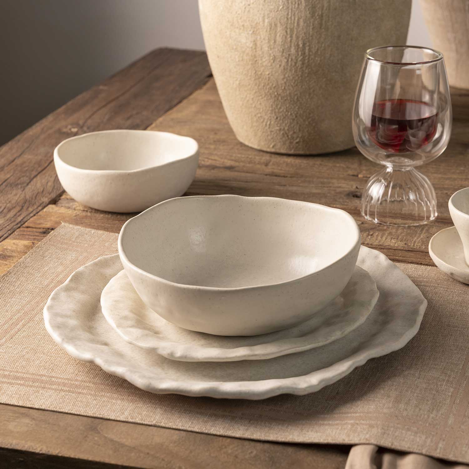 Plato mediano Nahua 21cm set x4 - Imagen 2