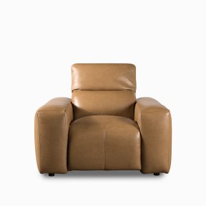 Sofá 1 puestos reclinable Leo cuero miel