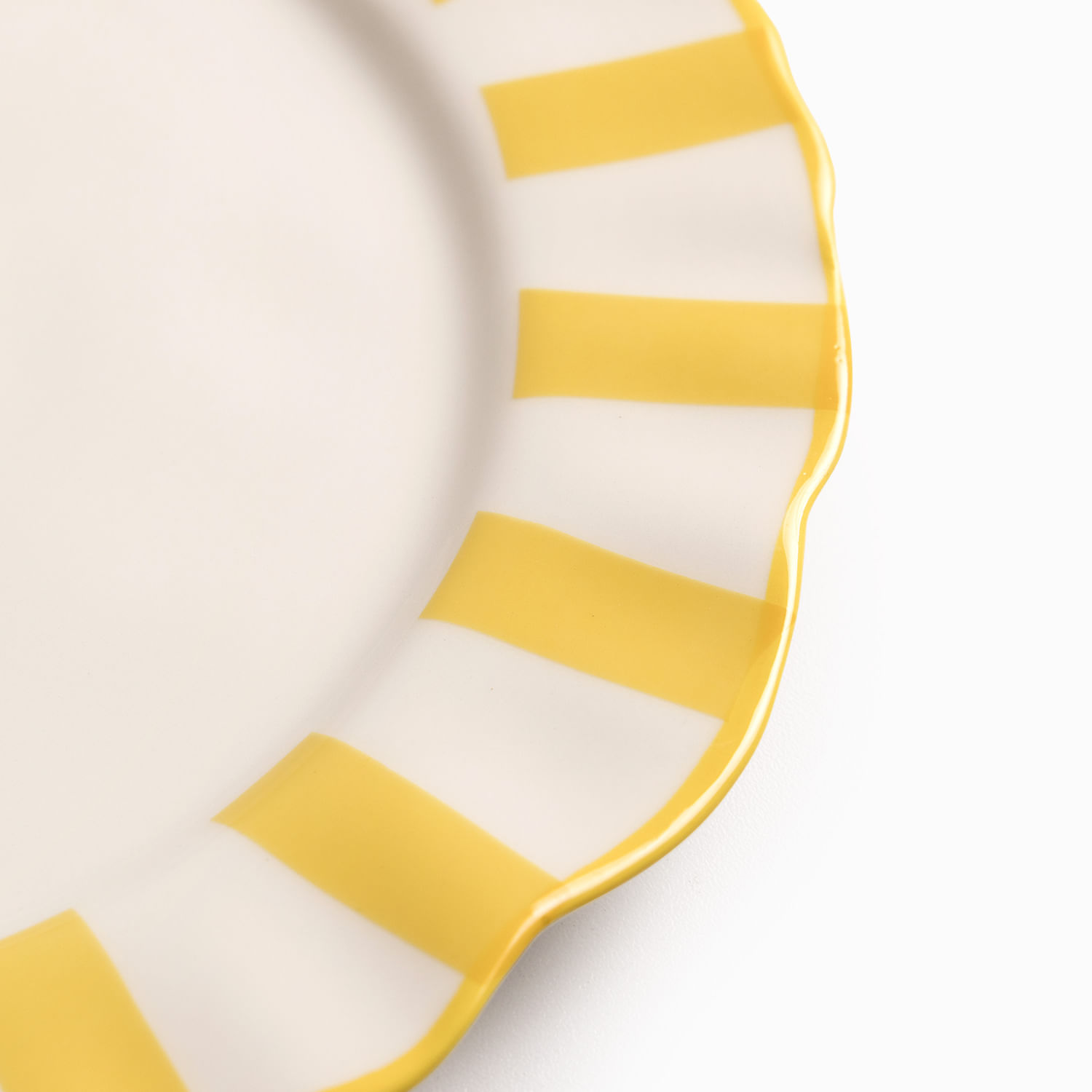 Plato principal líneas amarillo 27cm - Imagen 2
