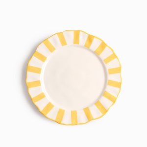 Plato principal líneas amarillo 27cm