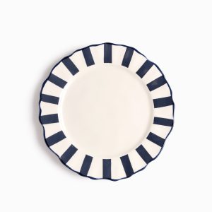 Plato principal líneas azul 27cm