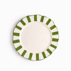 Plato principal líneas verde 27cm