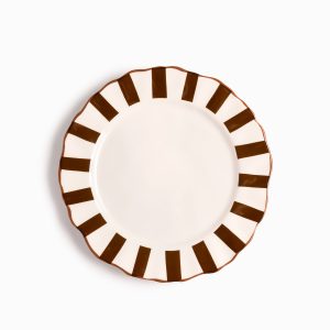 Plato principal líneas café 27cm