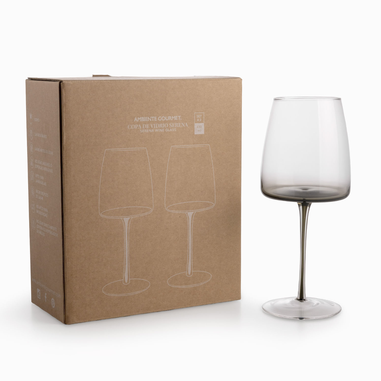 Copa Serena 430ml set x2 - Imagen 3