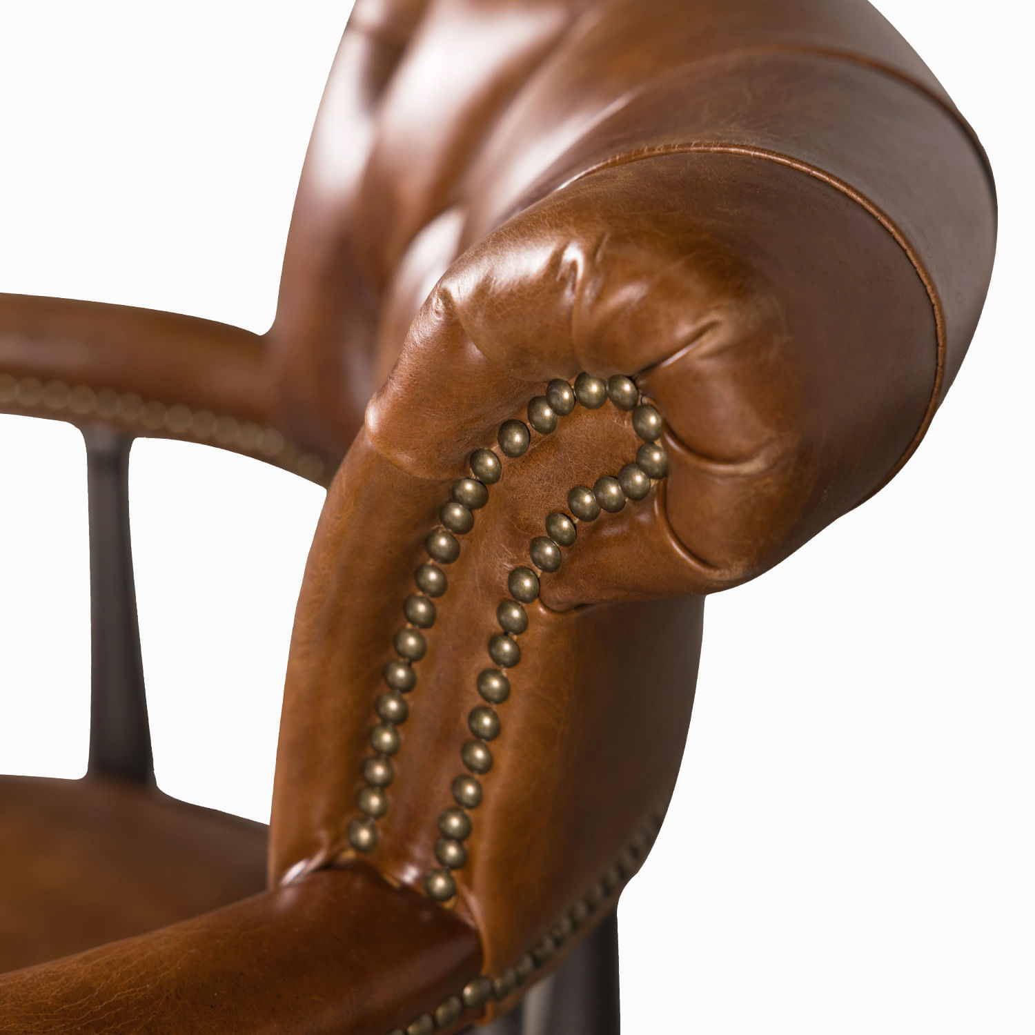 Silla cuero escritorio miel 84x58x68 - Imagen 5