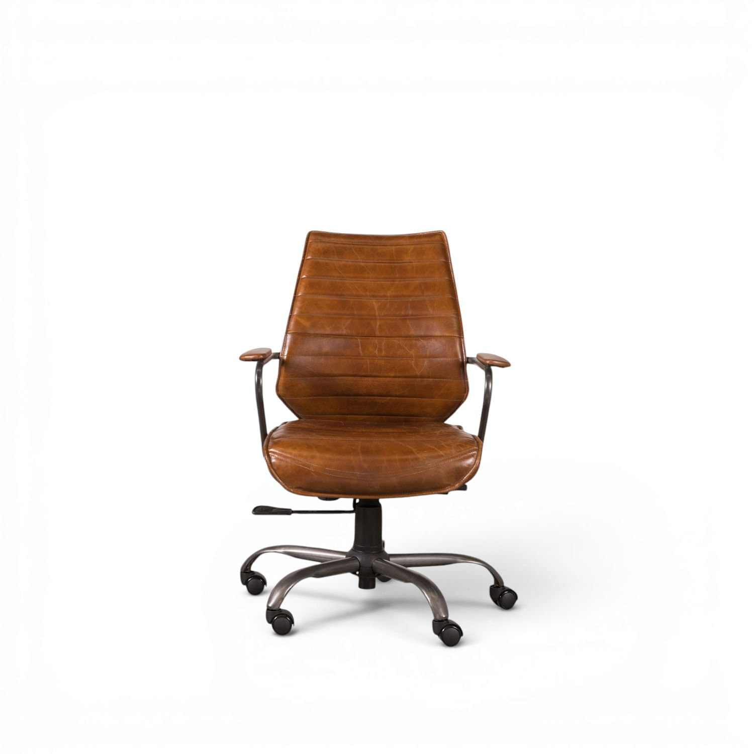 Silla cuero escritorio miel 100x65x67