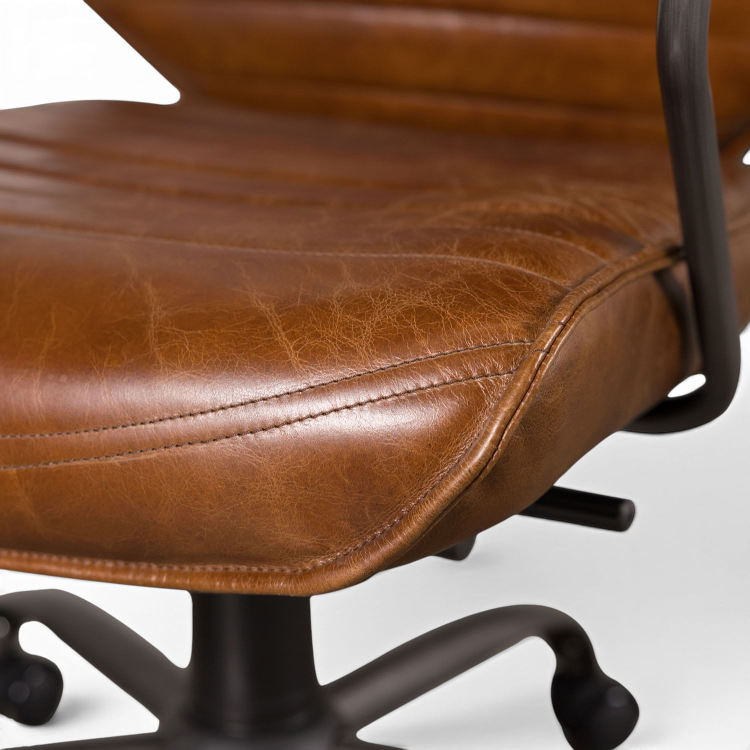 Silla cuero escritorio miel 100x65x67 - Imagen 4