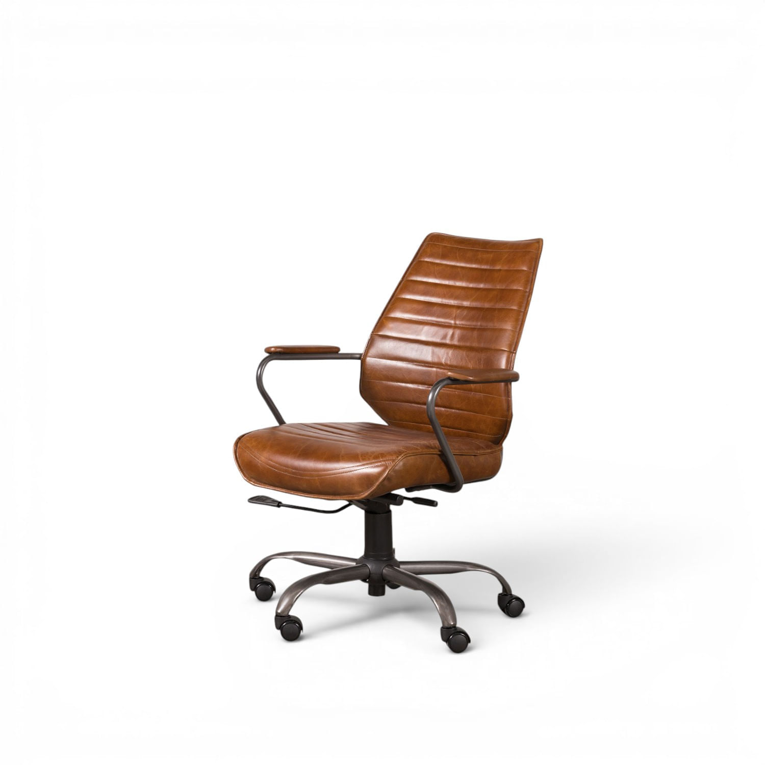 Silla cuero escritorio miel 100x65x67 - Imagen 5