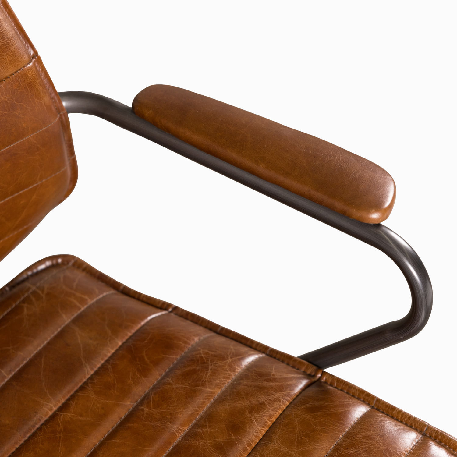 Silla cuero escritorio miel 100x65x67 - Imagen 6