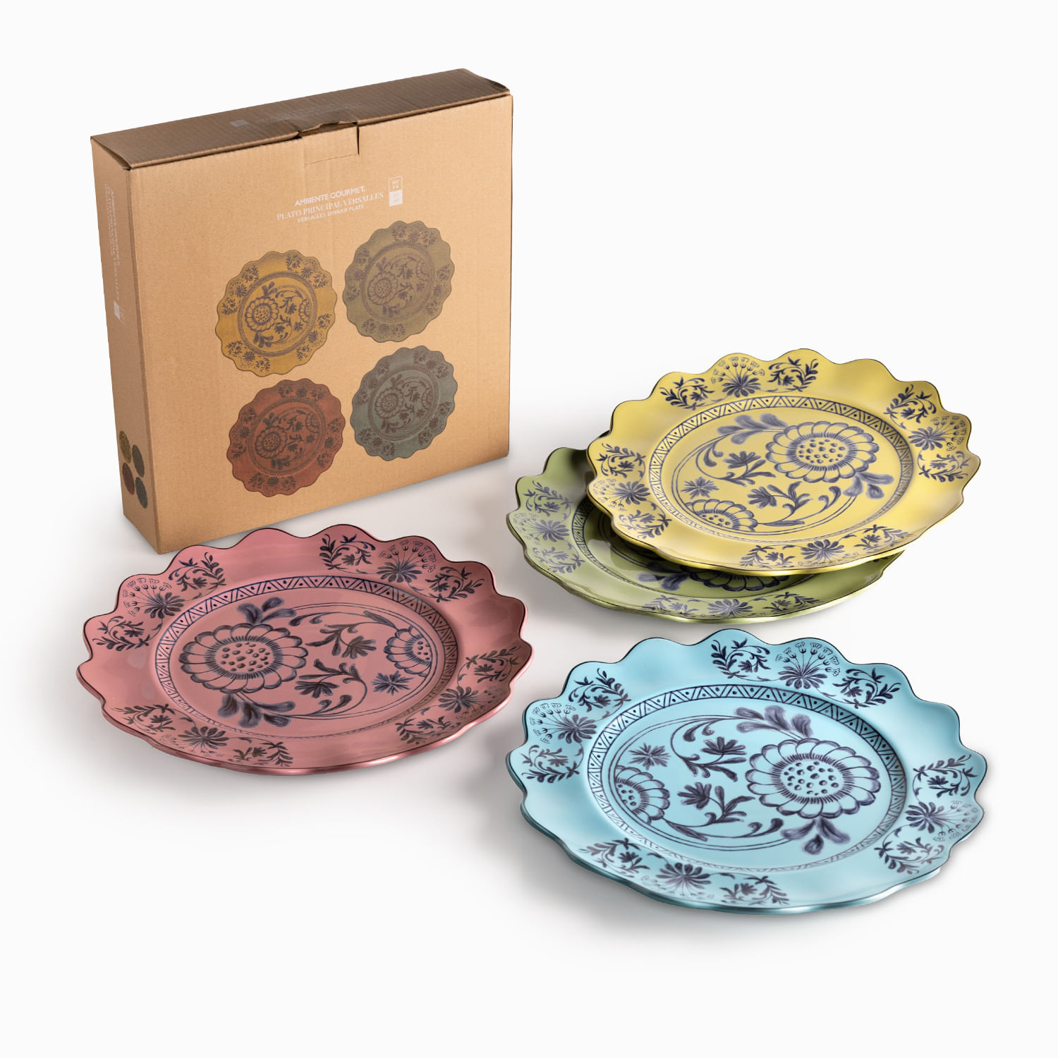 Plato principal Versalles 27cm set x4 - Imagen 3