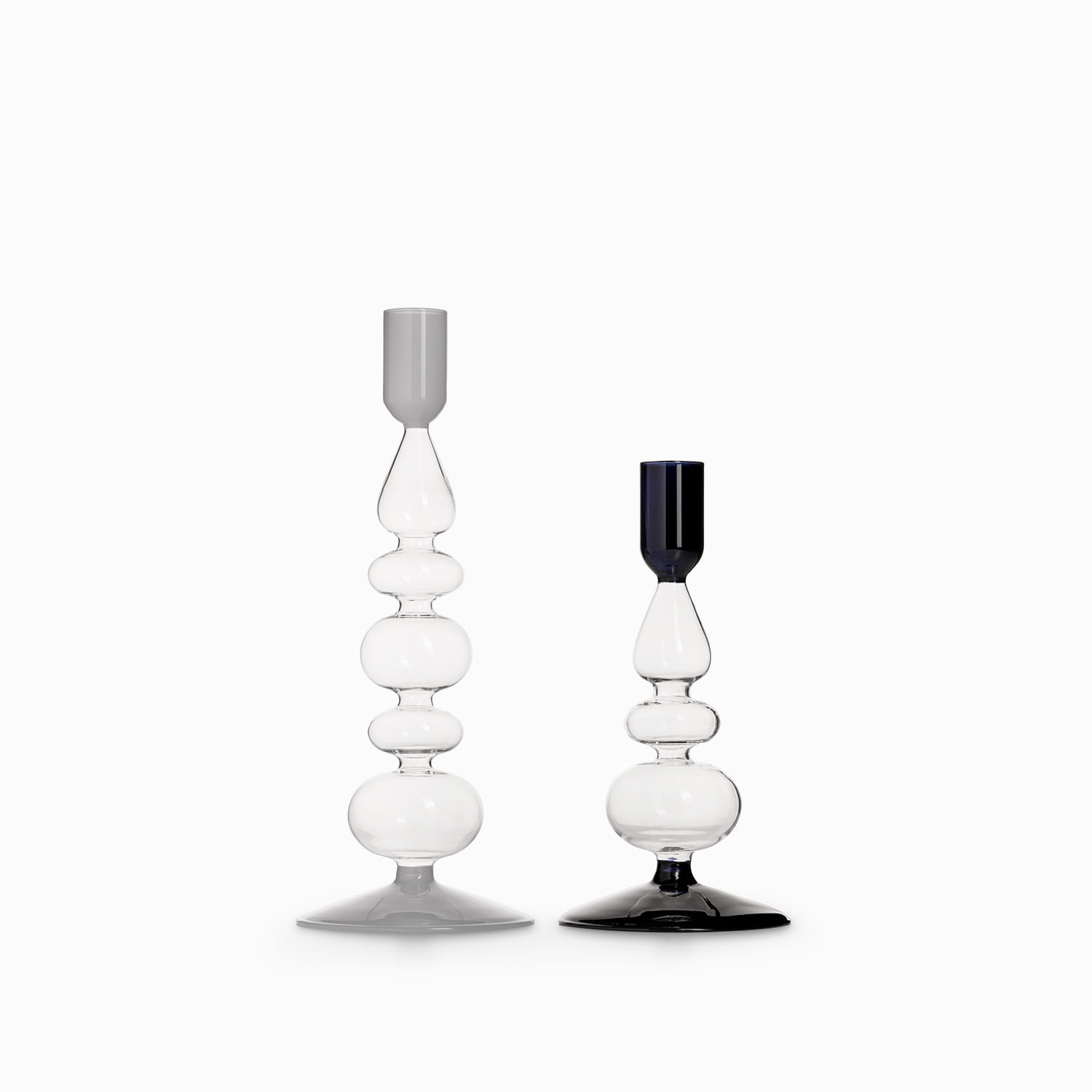 Candelabro contraste blanco 23cm - Imagen 3