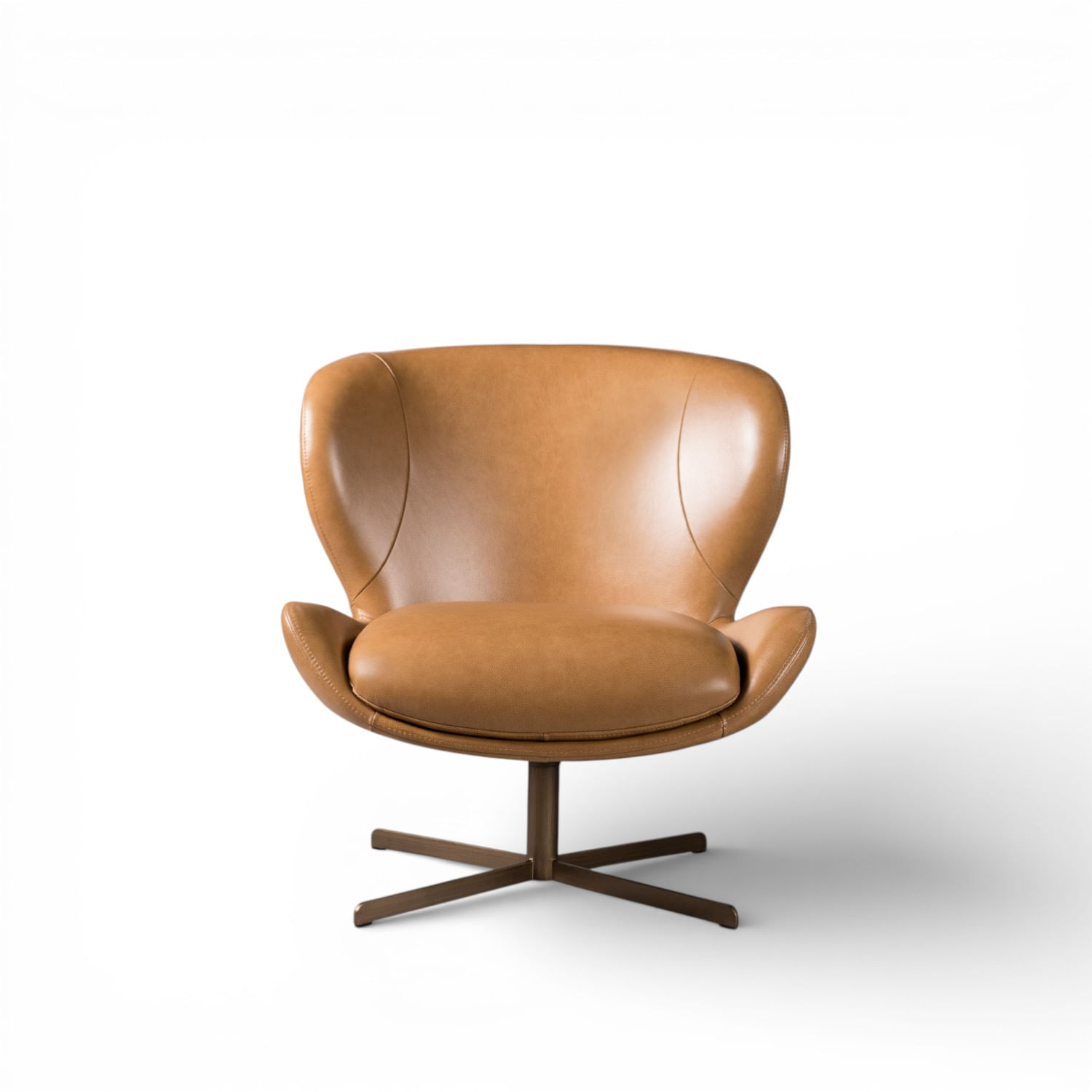 Poltrona Alea cuero miel 60x88x81 - Imagen 5