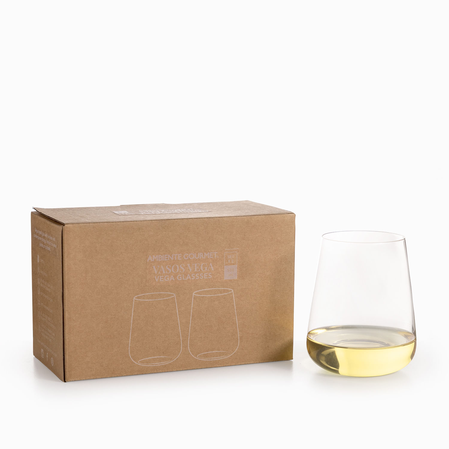 Vaso vega en cristal 530ml set x2 - Imagen 4