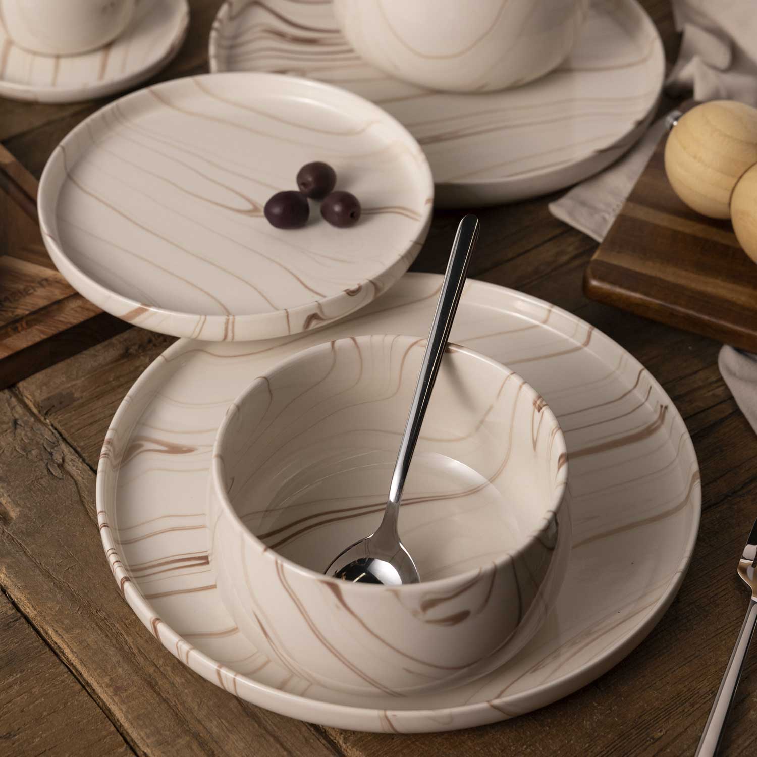Tazón mármol Moca 15cm set x4 - Imagen 8
