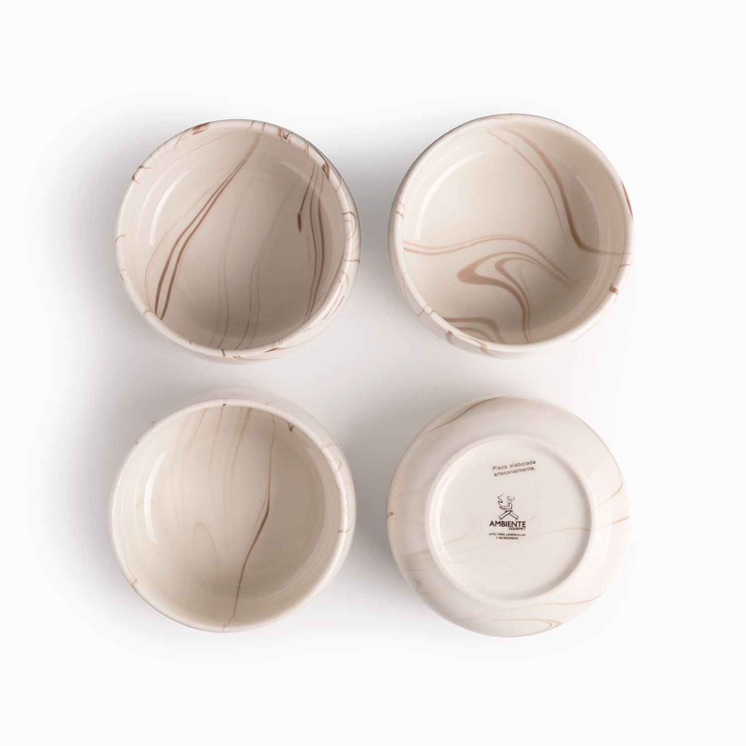 Tazón mármol Moca 15cm set x4 - Imagen 7