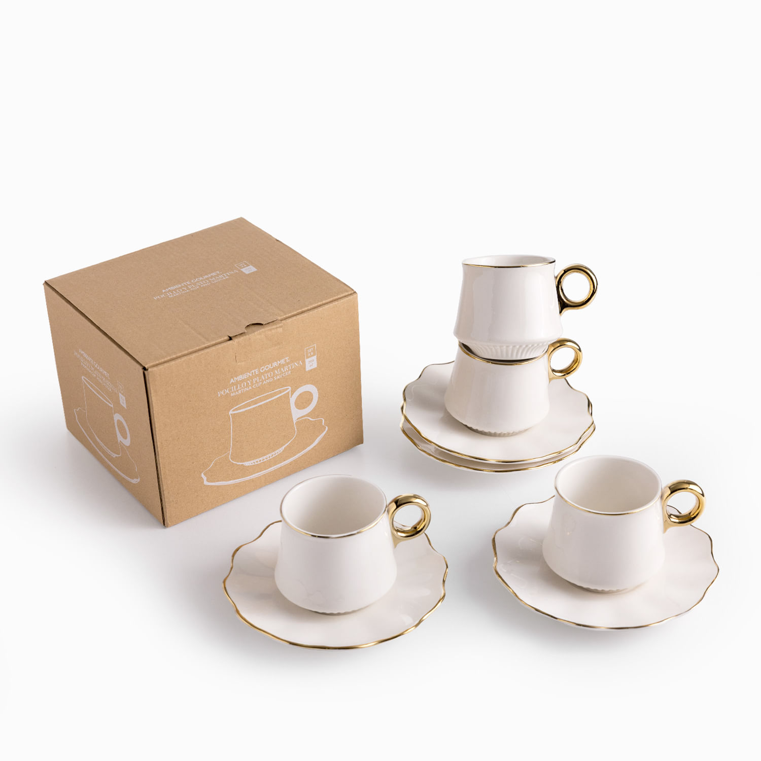 Pocillo y plato Martina 200ml 8 piezas - Imagen 4