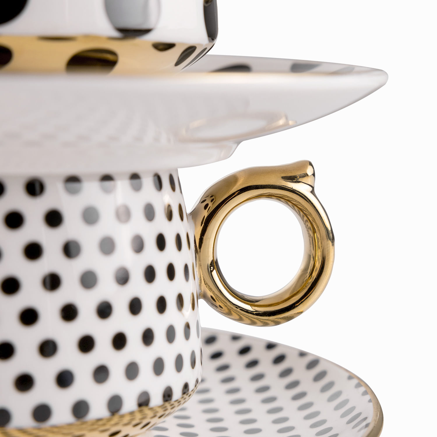 Pocillo y plato contraste Dots 210ml 8 piezas - Imagen 9
