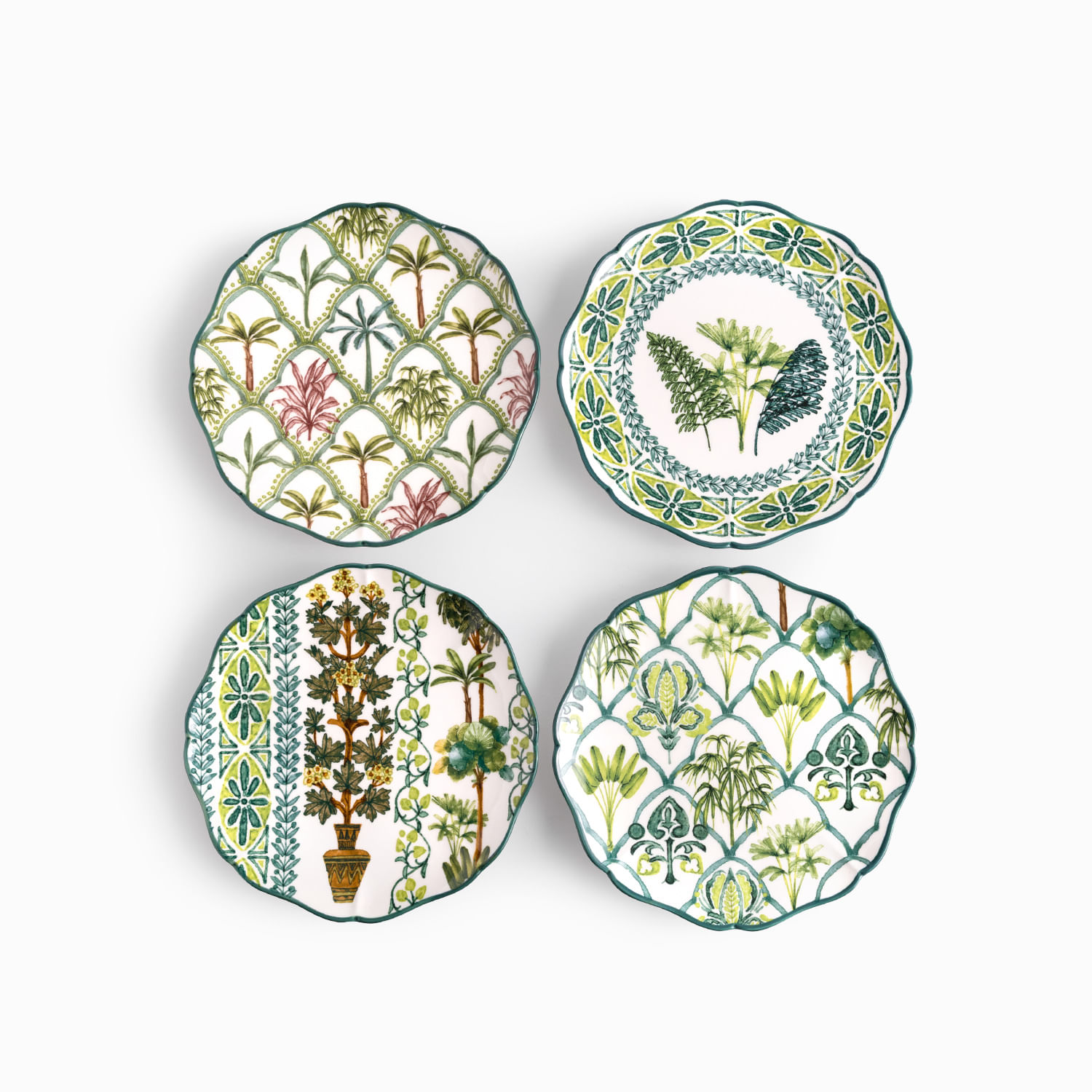 Plato mediano Tropico 20cm set x4