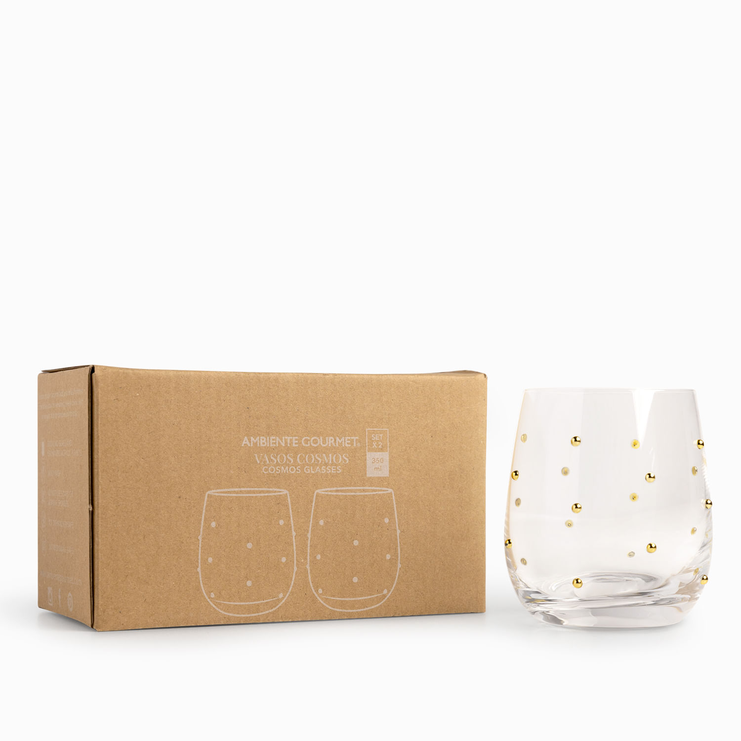 Vaso Cosmos 350ml set x2 - Imagen 2