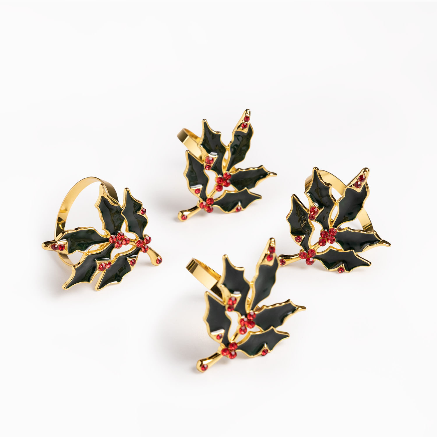Aro de servilleta Holly set x4