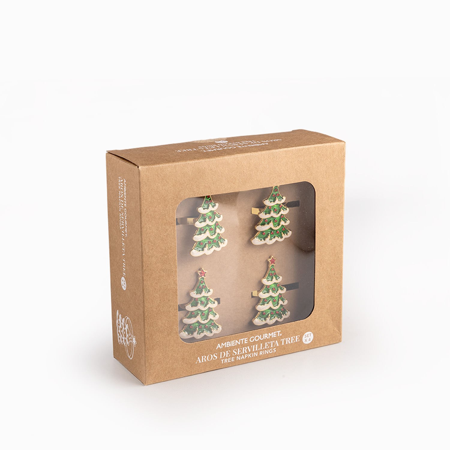 Aro de servilleta Tree set x4 - Imagen 4