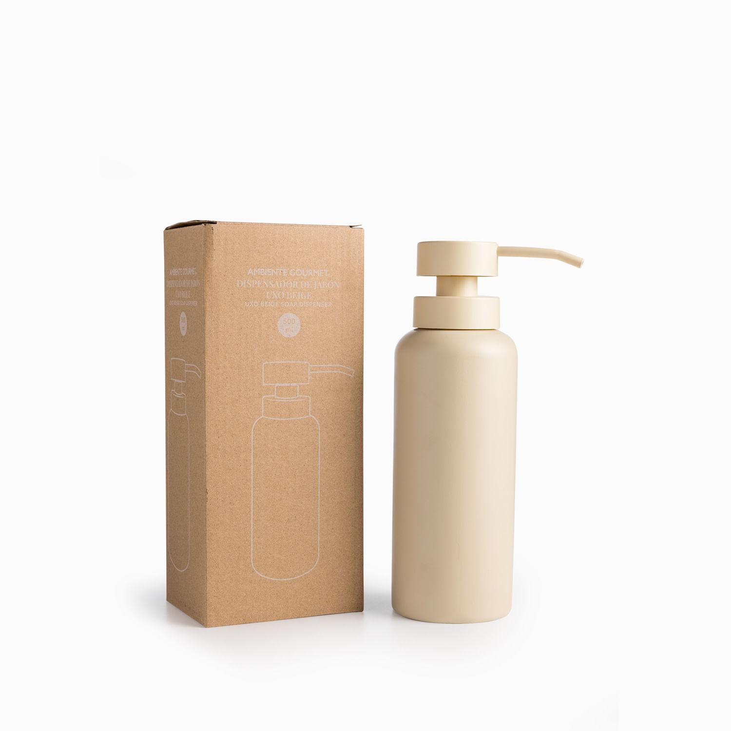 Dispensador de jabón Uxo beige - Imagen 3