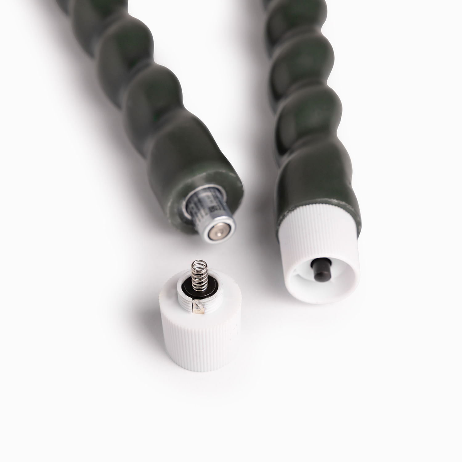 Velas led espiral verde 22cm set x2 - Imagen 5