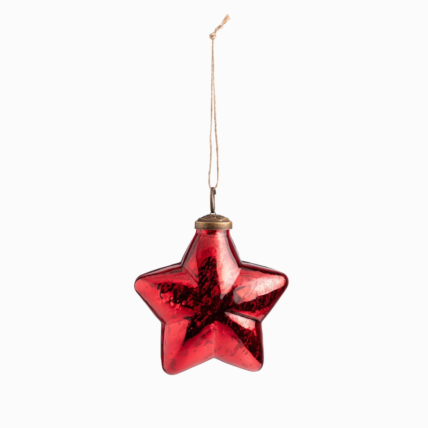 Estrella vidrio roja 10cm