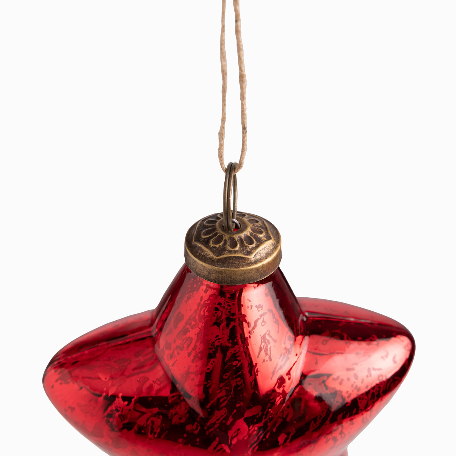 Estrella vidrio roja 10cm - Imagen 3