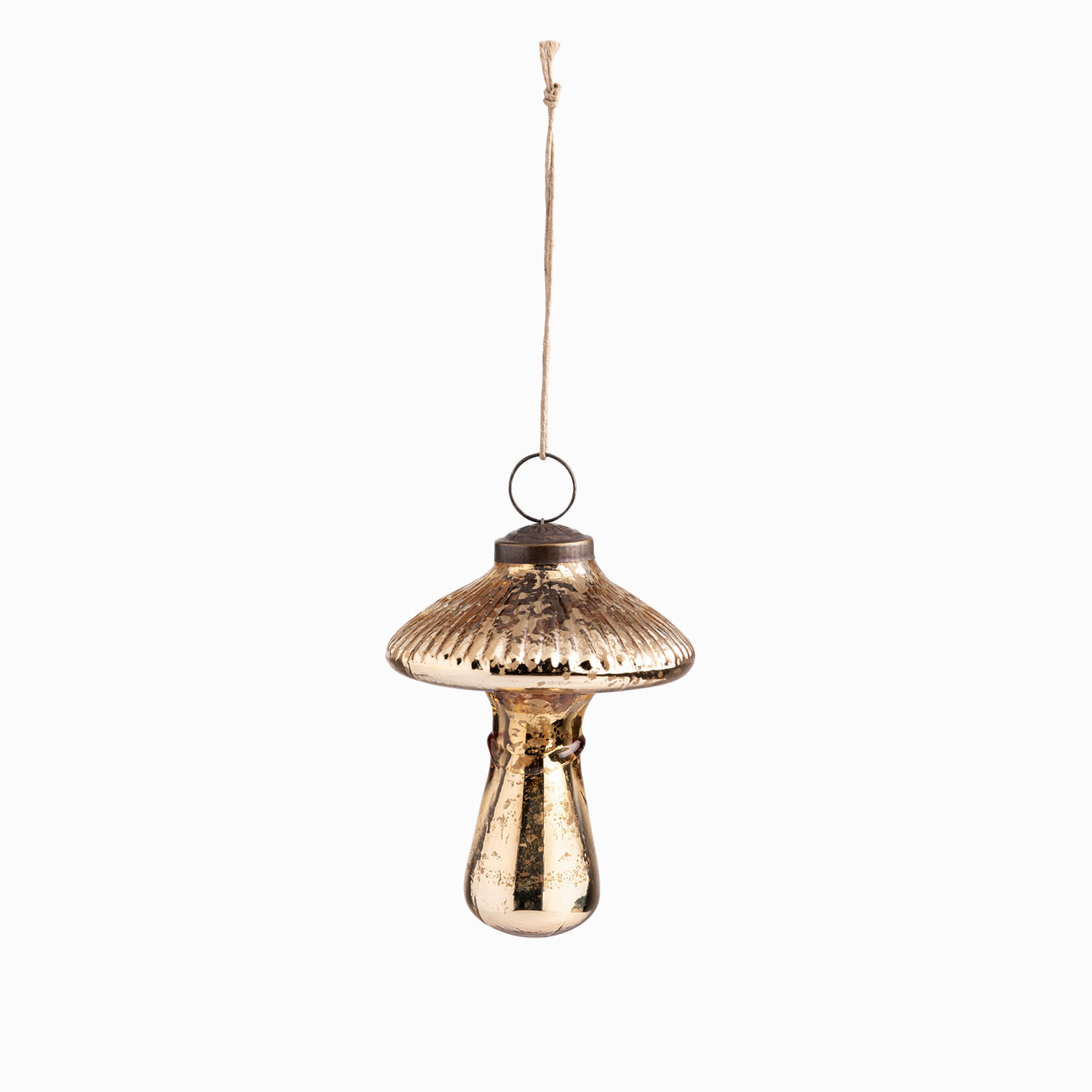 Champiñón vidrio dorado 10cm